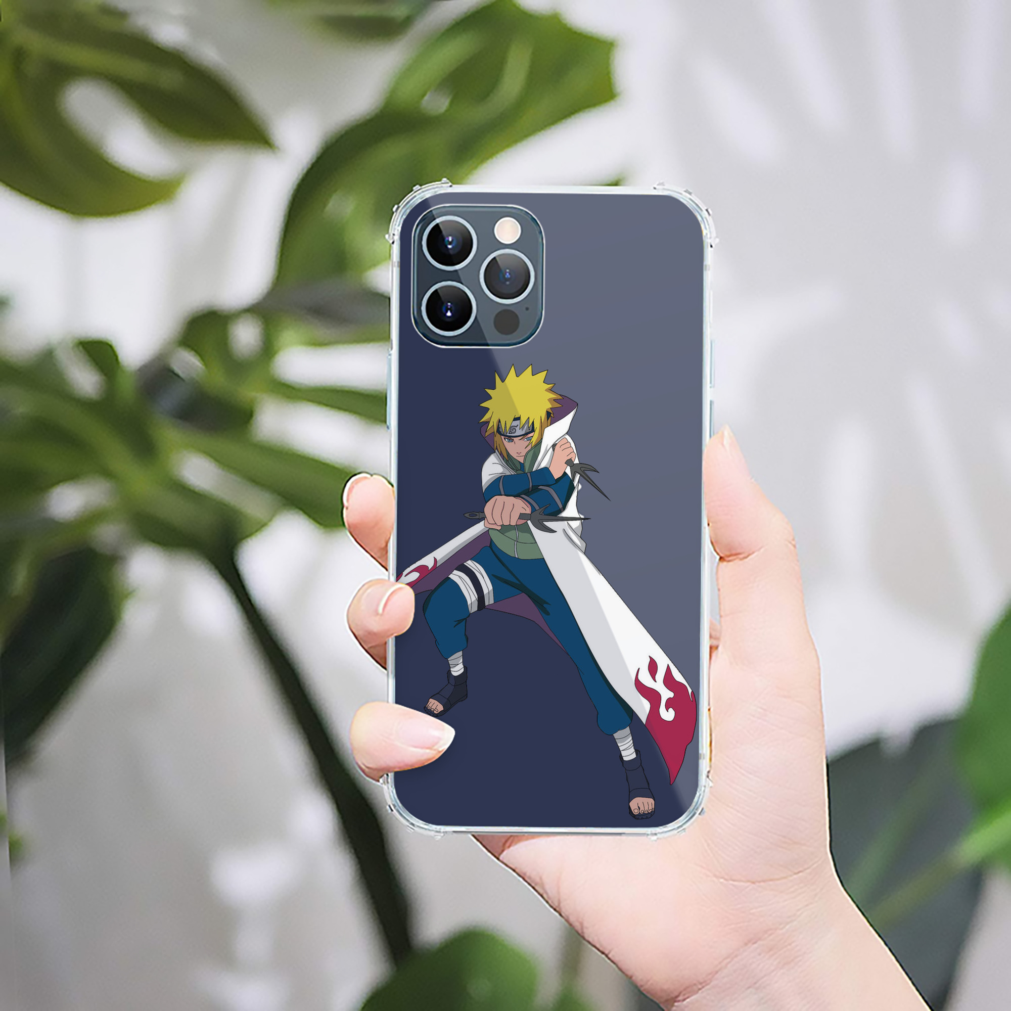 （画像用） NARUTO -ナルト- 波風 ミナト Namikaze Minato 【iPhone 12シリーズ対応】透明スマホケース（クリアソフトケース）